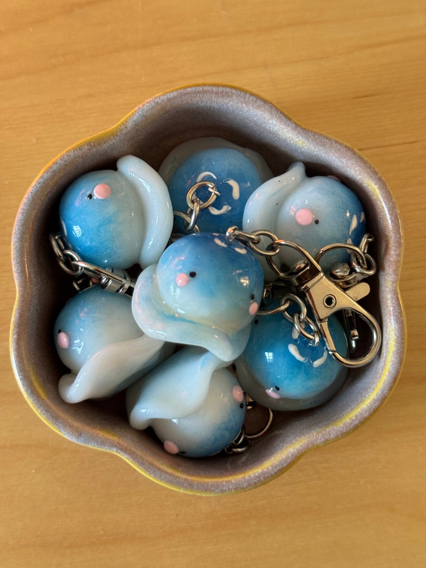 Luna the Moon Jellyfish Keychain