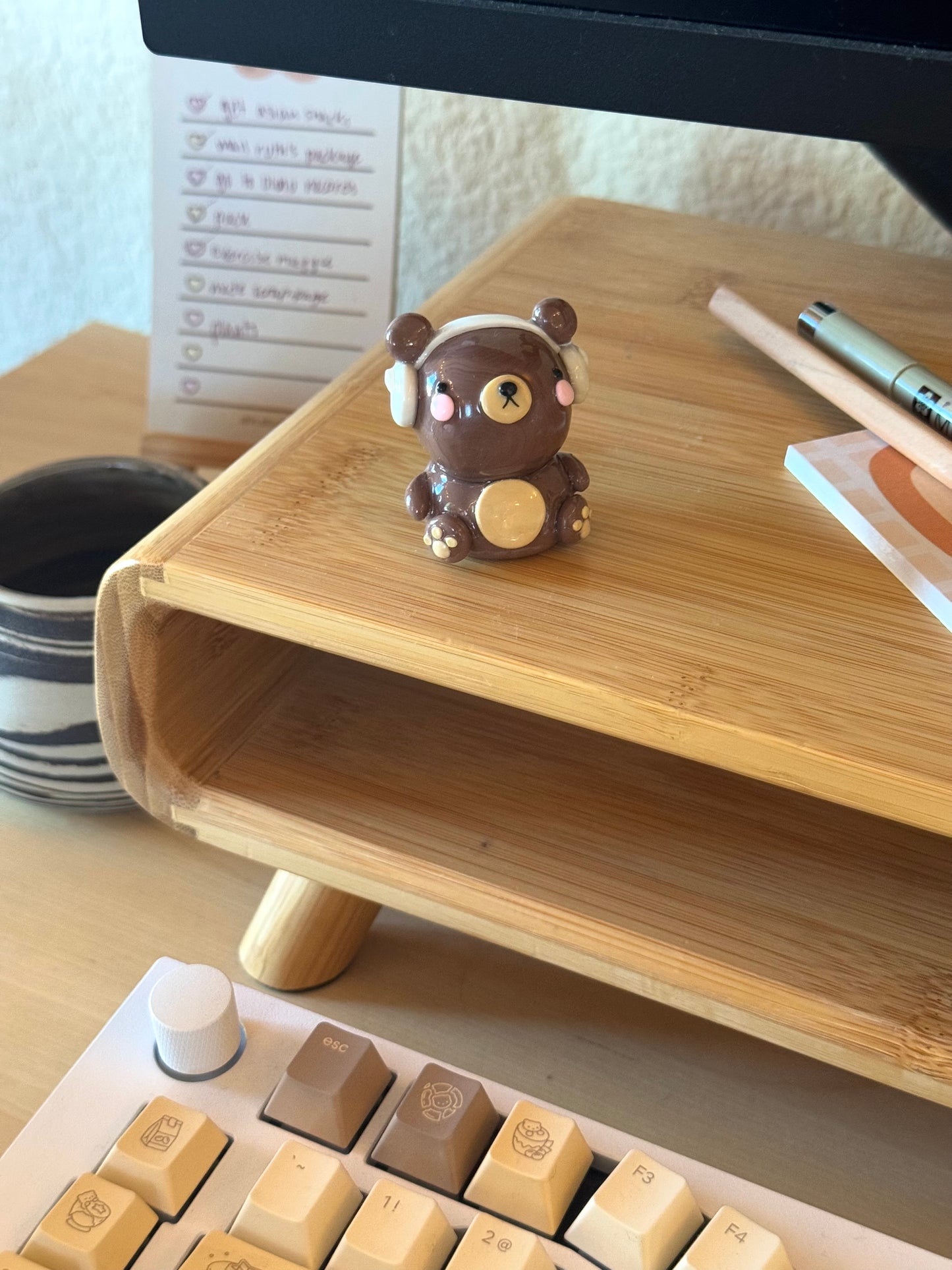 Mocha the Coffee Bear Desk Buddy