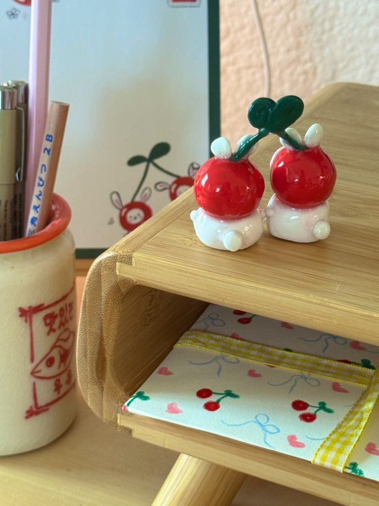 Mon & Cheri the Cherry Bunnies Desk Buddy