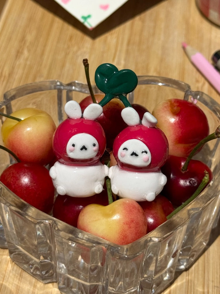 Mon & Cheri the Cherry Bunnies Desk Buddy