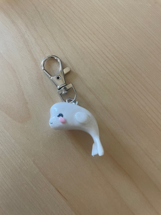 Icy the Beluga Whale Keychain