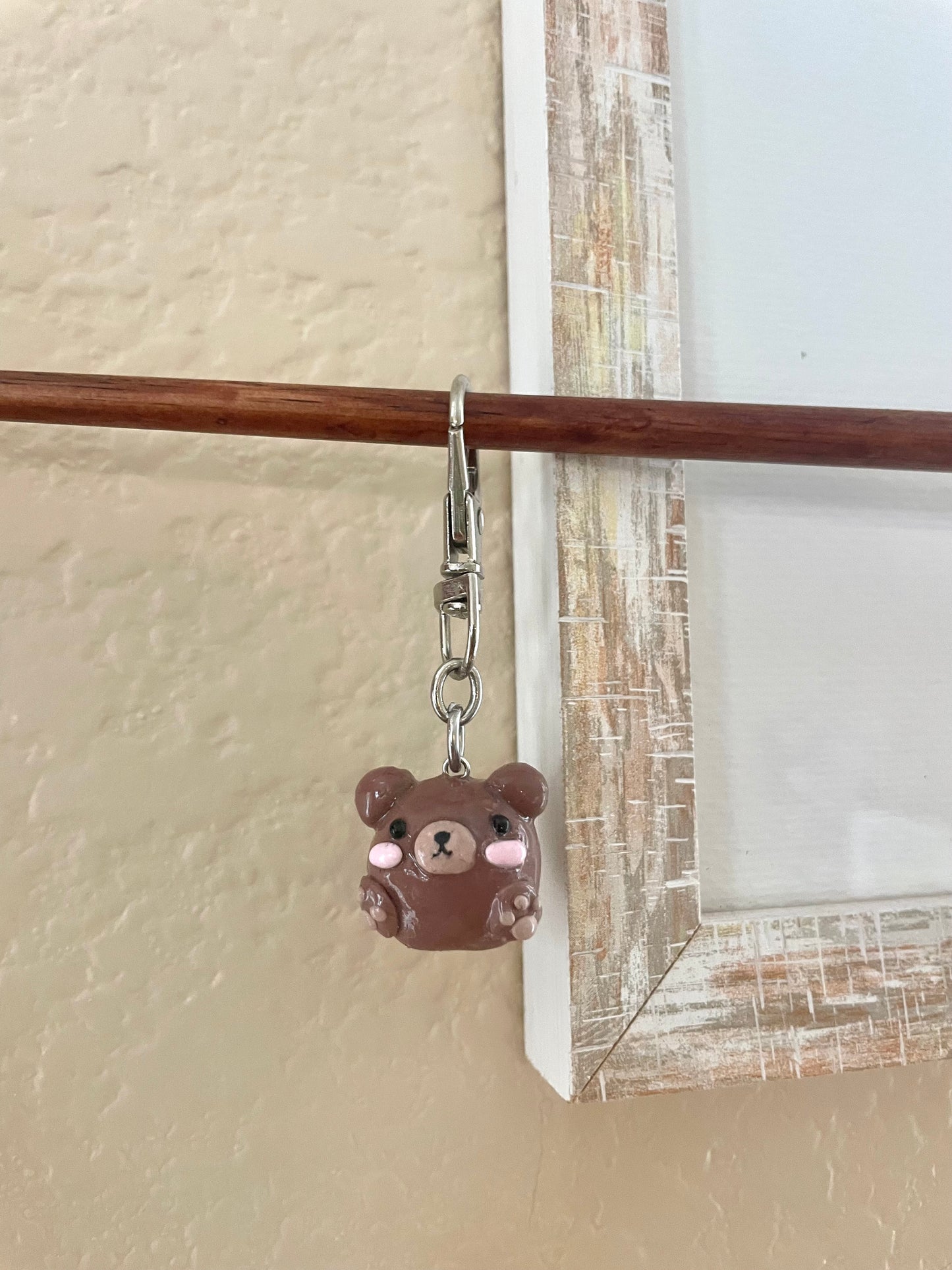 Mocha the Brown Bear Keychain