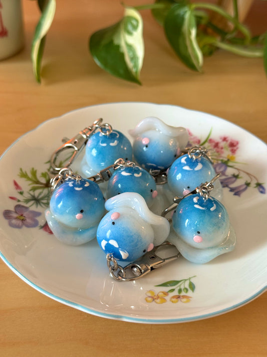 Luna the Moon Jellyfish Keychain